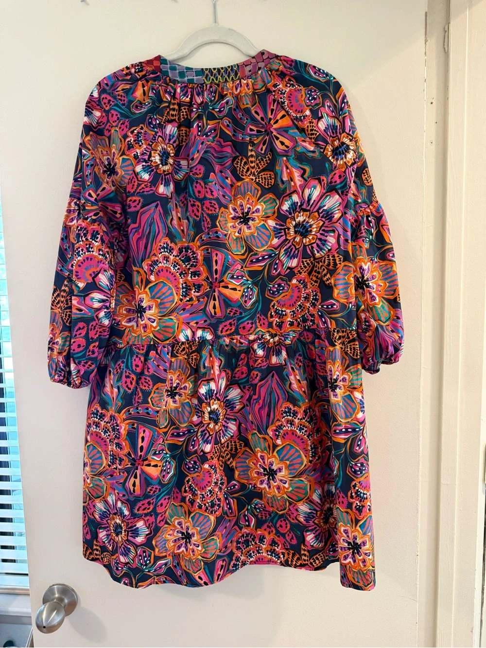 Johnny Was Multicolor Floral Mini Dress Jade Collection - Picture 2 of 4